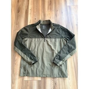 Nike Shield Windbreaker Quarterzip Men's Medium Green Golf Mesh Lined Pockets